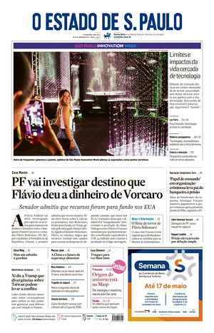 Prima pagina O Estado de S. Paulo di oggi - Quotidiano estero