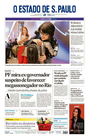 Prima pagina O Estado de S. Paulo di oggi - Quotidiano estero