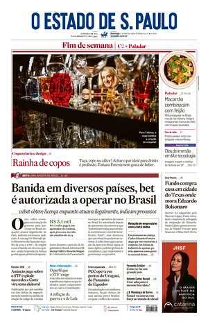 Prima pagina O Estado de S. Paulo di oggi - Quotidiano estero