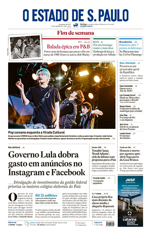 Prima pagina O Estado de S. Paulo di oggi - Quotidiano estero