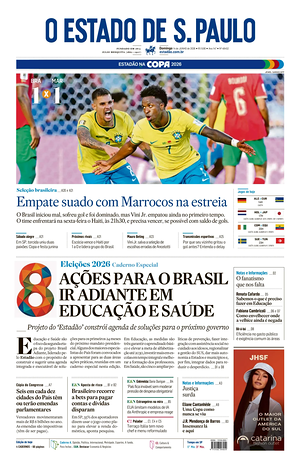 Prima pagina O Estado de S. Paulo di oggi - Quotidiano estero