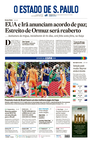 Prima pagina O Estado de S. Paulo di oggi - Quotidiano estero