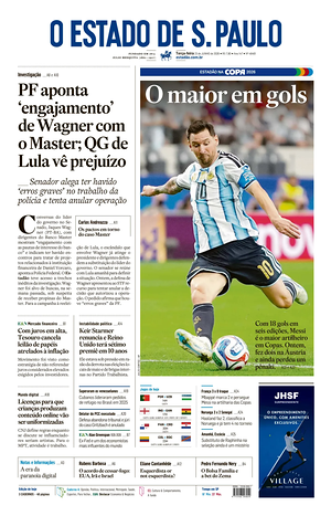 Prima pagina O Estado de S. Paulo di oggi - Quotidiano estero