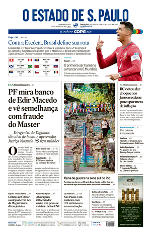 Prima pagina O Estado de S. Paulo di oggi - Quotidiano estero