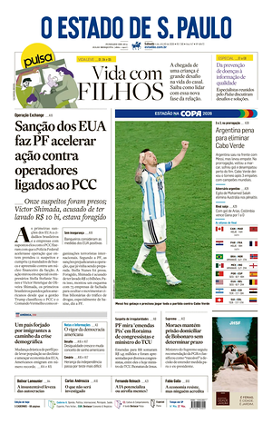 Prima pagina O Estado de S. Paulo di oggi - Quotidiano estero