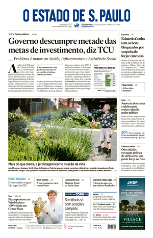 Prima pagina O Estado de S. Paulo di oggi - Quotidiano estero