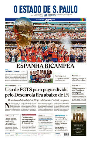 Prima pagina O Estado de S. Paulo di oggi - Quotidiano estero