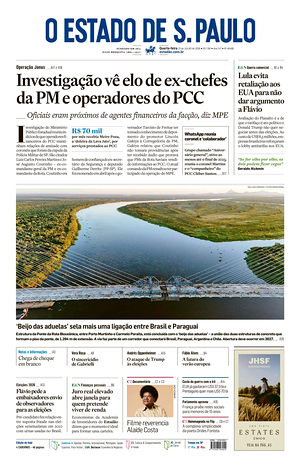 Prima pagina O Estado de S. Paulo di oggi - Quotidiano estero