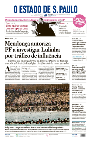 Prima pagina O Estado de S. Paulo di oggi - Quotidiano estero