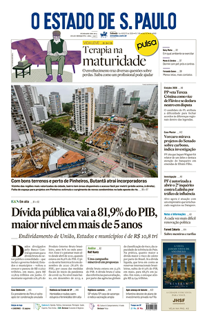 Prima pagina O Estado de S. Paulo di oggi - Quotidiano estero