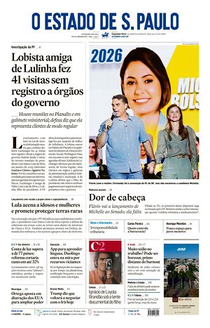 Prima pagina O Estado de S. Paulo di oggi - Quotidiano estero