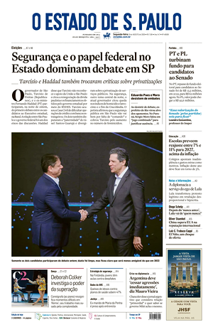 Prima pagina O Estado de S. Paulo di oggi - Quotidiano estero