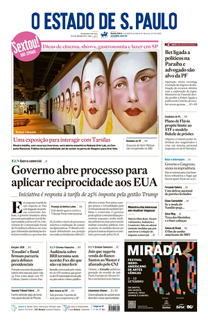 Prima pagina O Estado de S. Paulo di oggi - Quotidiano estero