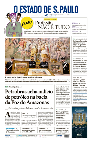 Prima pagina O Estado de S. Paulo di oggi - Quotidiano estero