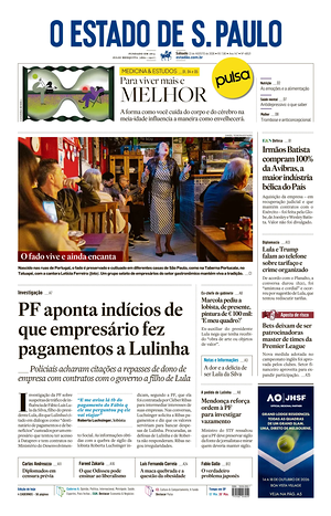 Prima pagina O Estado de S. Paulo di oggi - Quotidiano estero