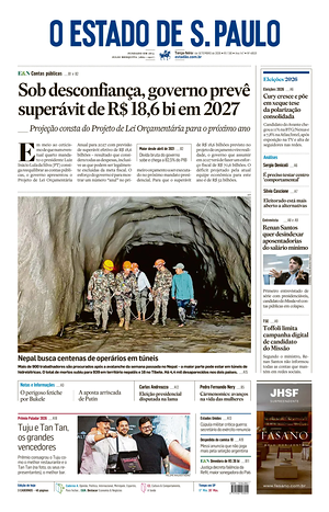 Prima pagina O Estado de S. Paulo di oggi - Quotidiano estero