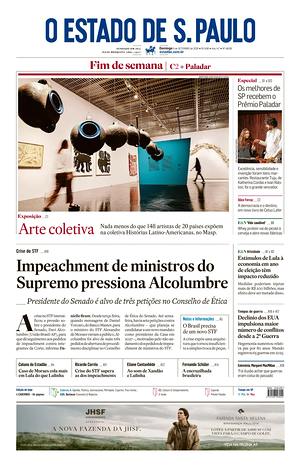 Prima pagina O Estado de S. Paulo di oggi - Quotidiano estero