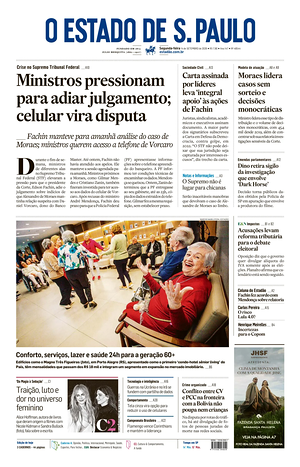 Prima pagina O Estado de S. Paulo di oggi - Quotidiano estero