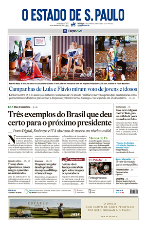 Prima pagina O Estado de S. Paulo di oggi - Quotidiano estero
