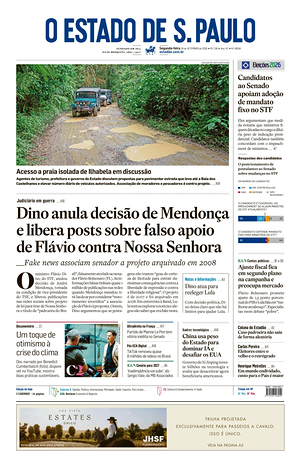 Prima pagina O Estado de S. Paulo di oggi - Quotidiano estero