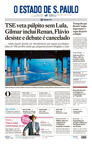Prima pagina O Estado de S. Paulo di oggi - Quotidiano estero