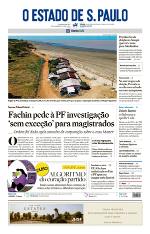 Prima pagina O Estado de S. Paulo di oggi - Quotidiano estero
