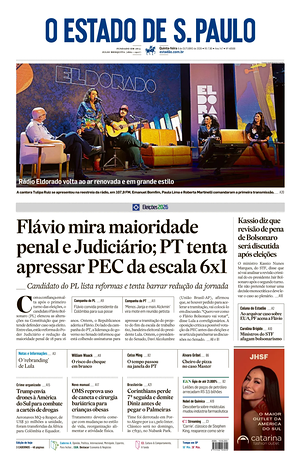 Prima pagina O Estado de S. Paulo di oggi - Quotidiano estero