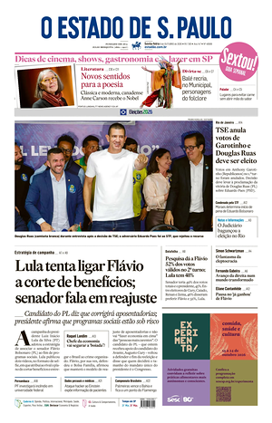 Prima pagina O Estado de S. Paulo di oggi - Quotidiano estero