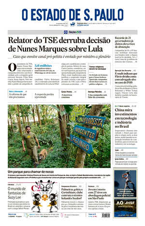 Prima pagina O Estado de S. Paulo di oggi - Quotidiano estero