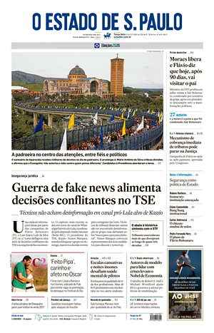 Prima pagina O Estado de S. Paulo di oggi - Quotidiano estero