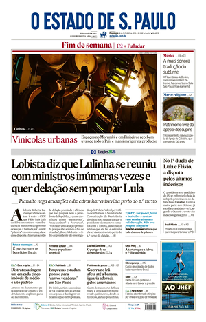 Prima pagina O Estado de S. Paulo di oggi - Quotidiano estero