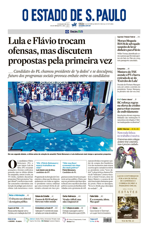 Prima pagina O Estado de S. Paulo di oggi - Quotidiano estero