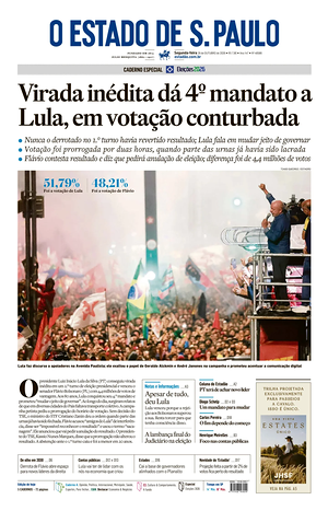 Prima pagina O Estado de S. Paulo di oggi - Quotidiano estero