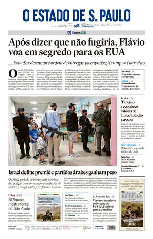 Prima pagina O Estado de S. Paulo di oggi - Quotidiano estero