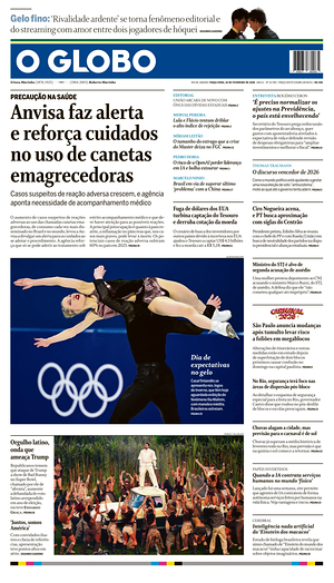 Prima pagina O Globo di oggi - Quotidiano estero