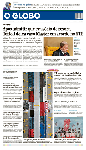 Prima pagina O Globo di oggi - Quotidiano estero
