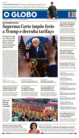 Prima pagina O Globo di oggi - Quotidiano estero