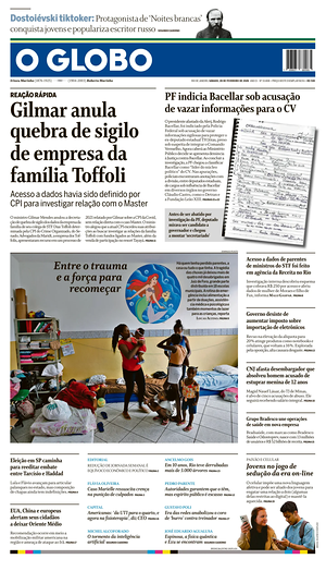 Prima pagina O Globo di oggi - Quotidiano estero