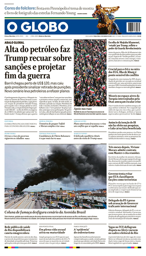 Prima pagina O Globo di oggi - Quotidiano estero