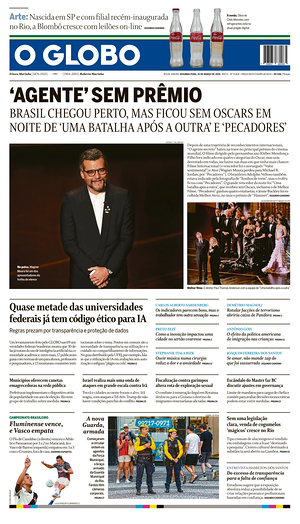 Prima pagina O Globo di oggi - Quotidiano estero