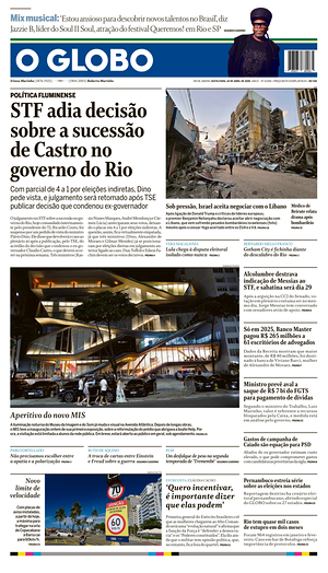 Prima pagina O Globo di oggi - Quotidiano estero