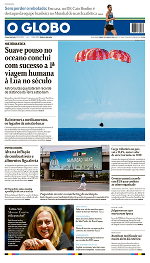 Prima pagina O Globo di oggi - Quotidiano estero