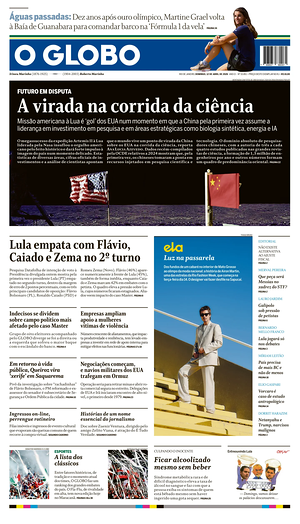 Prima pagina O Globo di oggi - Quotidiano estero