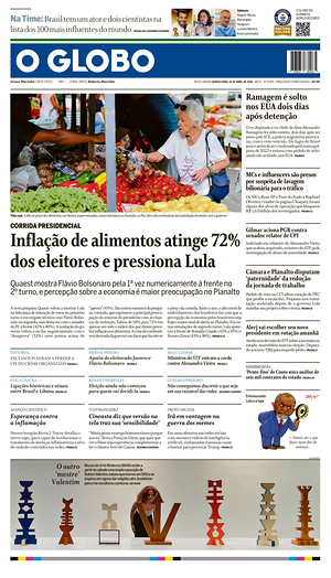 Prima pagina O Globo di oggi - Quotidiano estero