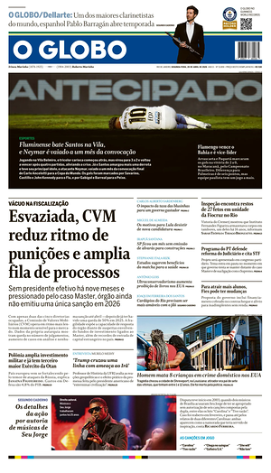 Prima pagina O Globo di oggi - Quotidiano estero
