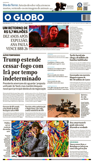 Prima pagina O Globo di oggi - Quotidiano estero