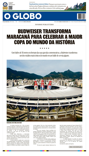 Prima pagina O Globo di oggi - Quotidiano estero