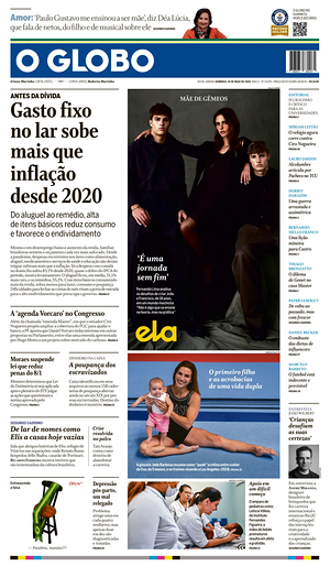 Prima pagina O Globo di oggi - Quotidiano estero