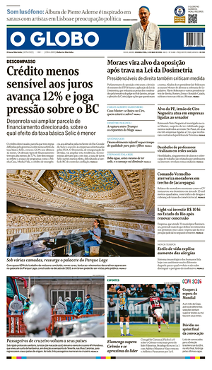Prima pagina O Globo di oggi - Quotidiano estero