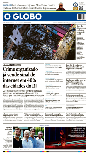 Prima pagina O Globo di oggi - Quotidiano estero